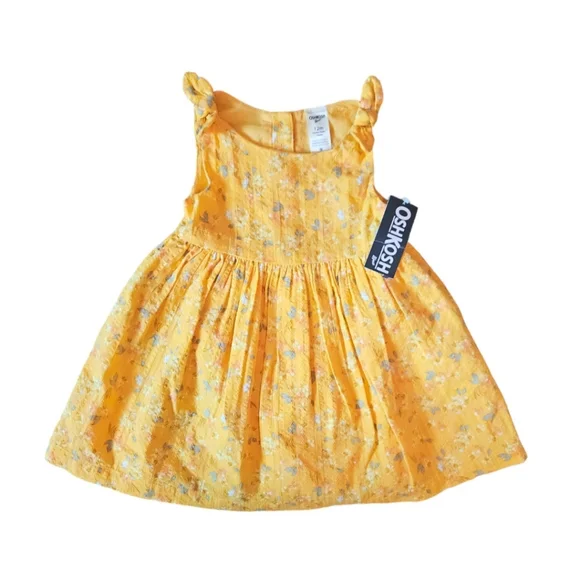 OshKosh B'gosh | Dresses | Oshkosh Bigosh Yellow Ditsy Floral Dress |  Poshmark